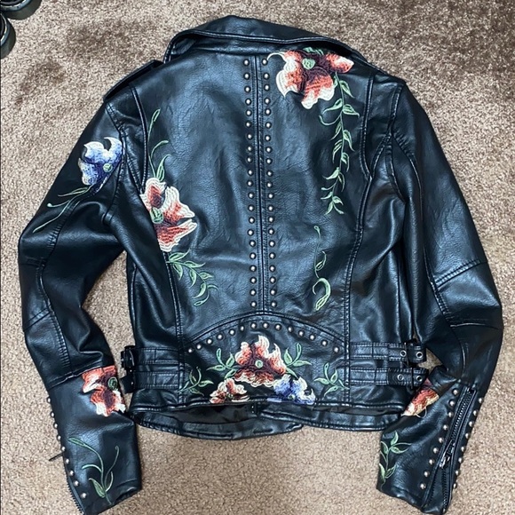 Black leather jacket - Picture 2 of 2